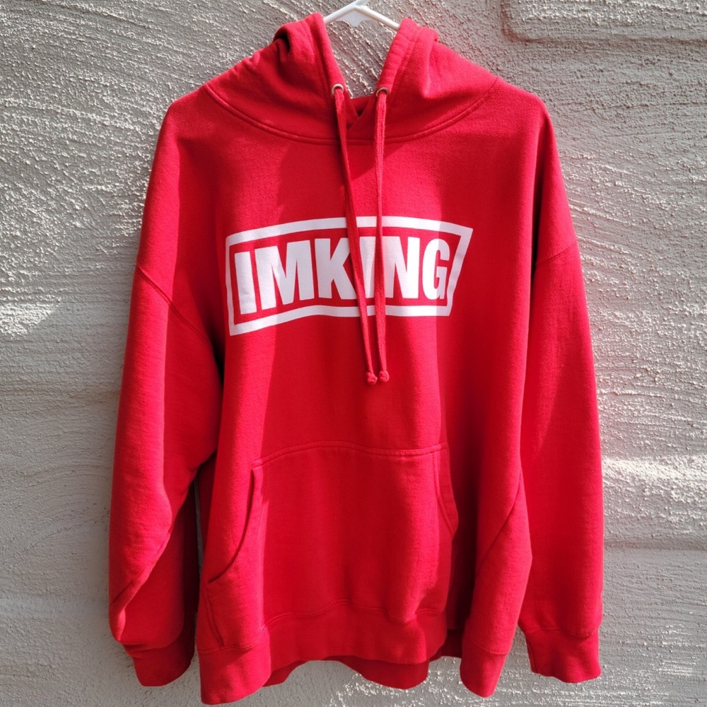 IMKING Red & White Hoodie. Size- 2X
